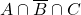 A\cap \overline{B}\cap C