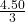 \frac{4.50}{3}