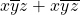 x\overline{y}z+x\overline{y}\overline{z}